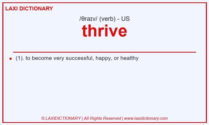 Definition thrive in American English