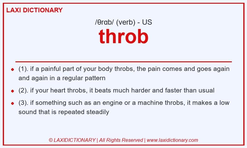 Definition throb in American English
