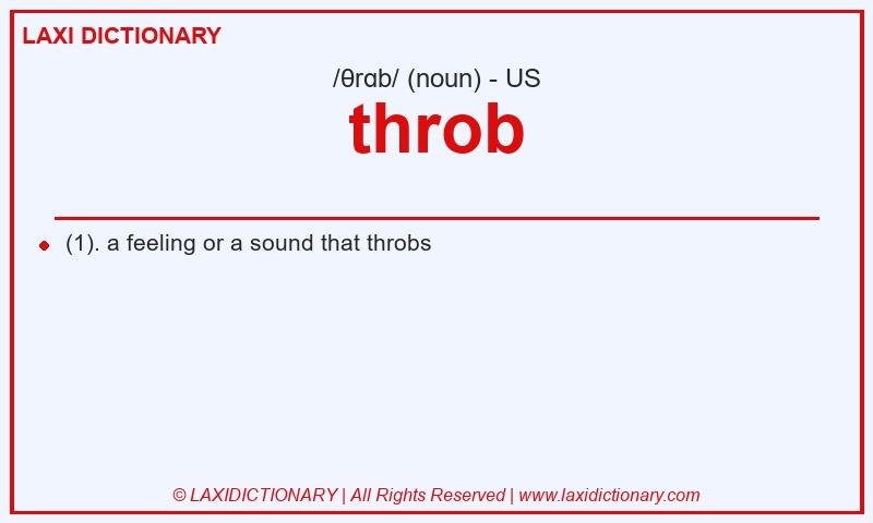 Definition throb in American English