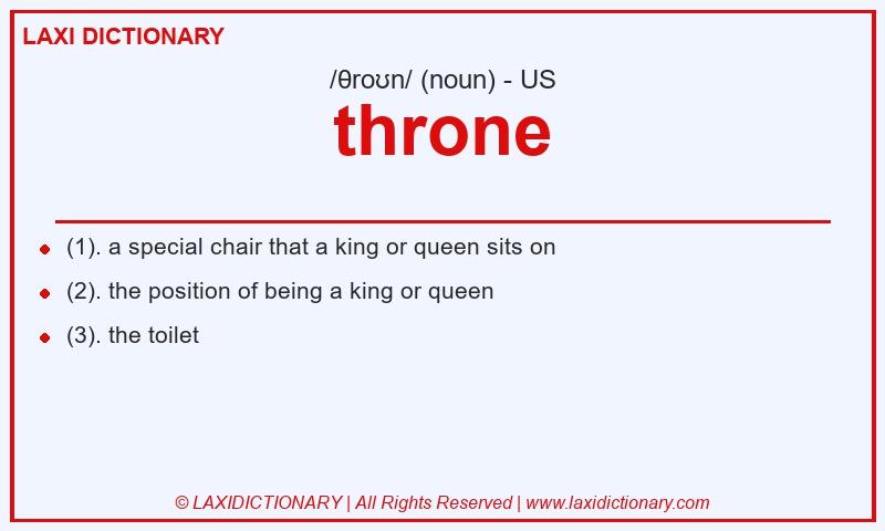 Definition throne in American English
