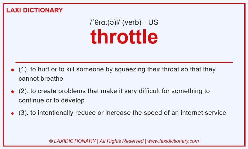 Definition throttle in American English