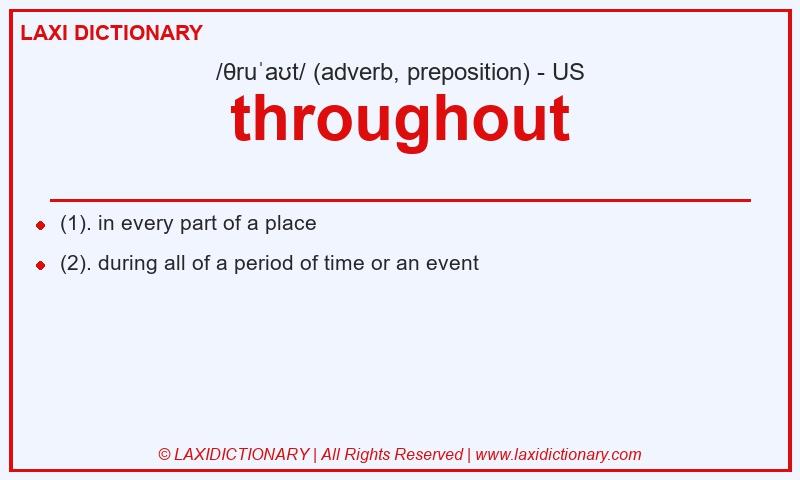 Definition throughout in American English
