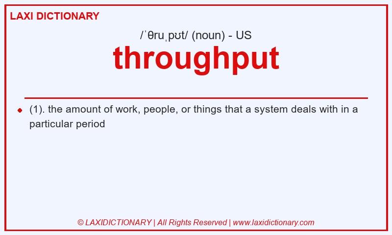 Definition throughput in American English