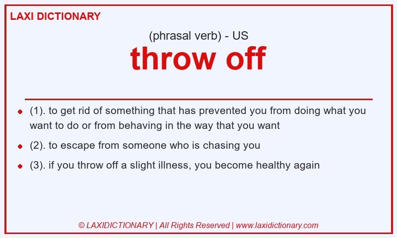 Definition throw off in American English