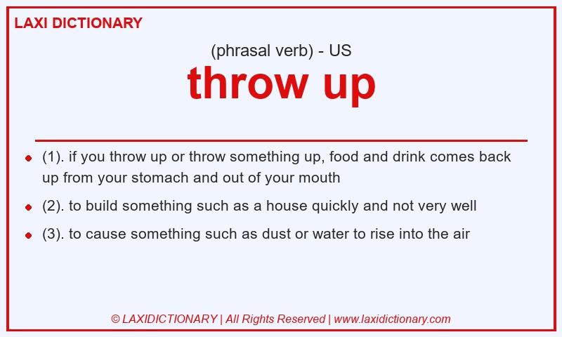 Definition throw up in American English