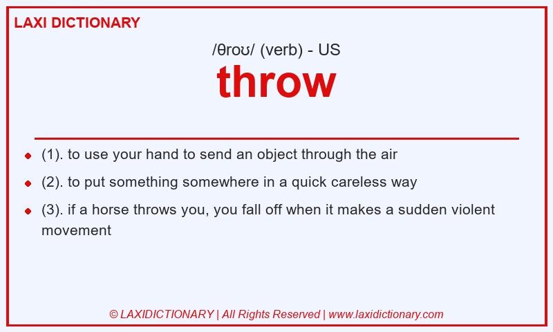Definition throw in American English