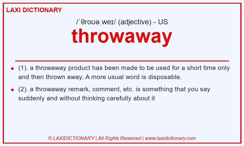 Definition throwaway in American English