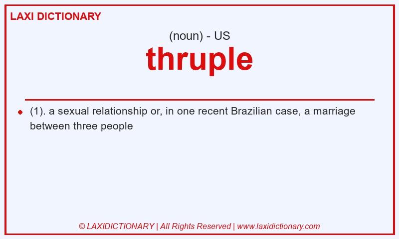 Definition thruple in American English