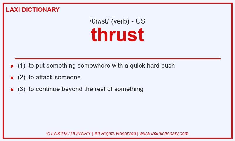 Definition thrust in American English
