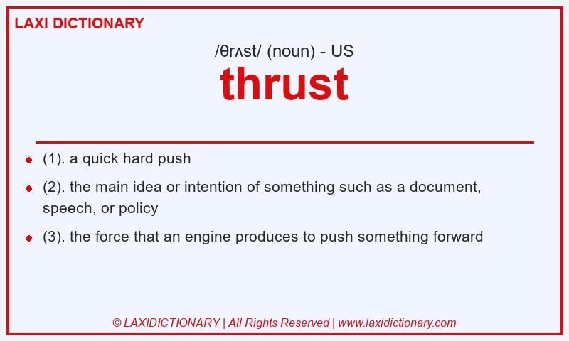 Definition thrust in American English