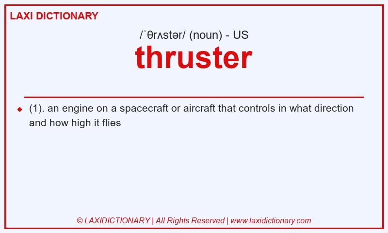 Definition thruster in American English