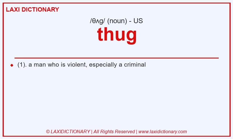 Definition thug in American English