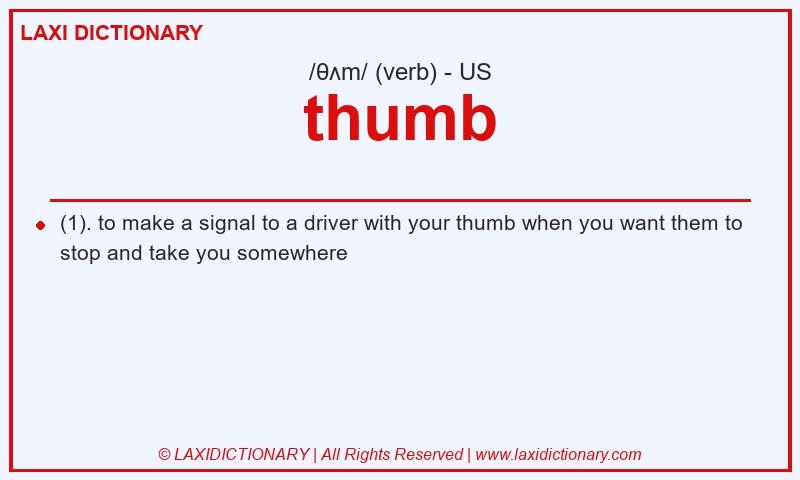Definition thumb in American English