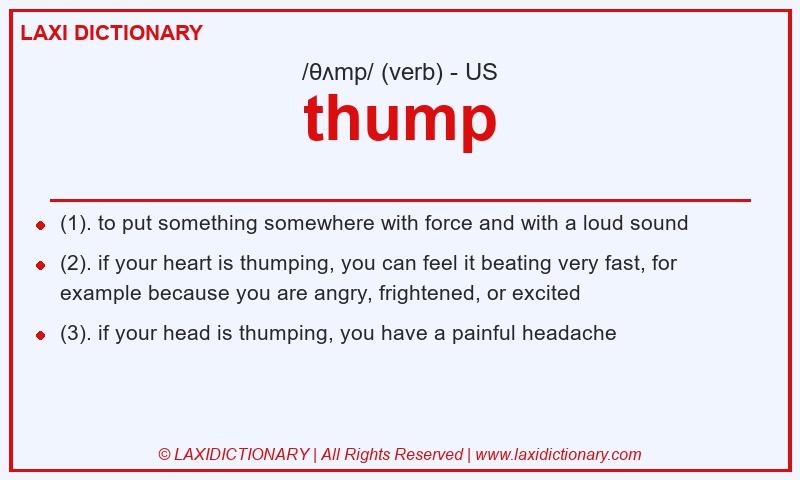 Definition thump in American English