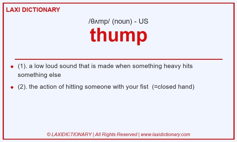 Definition thump in American English