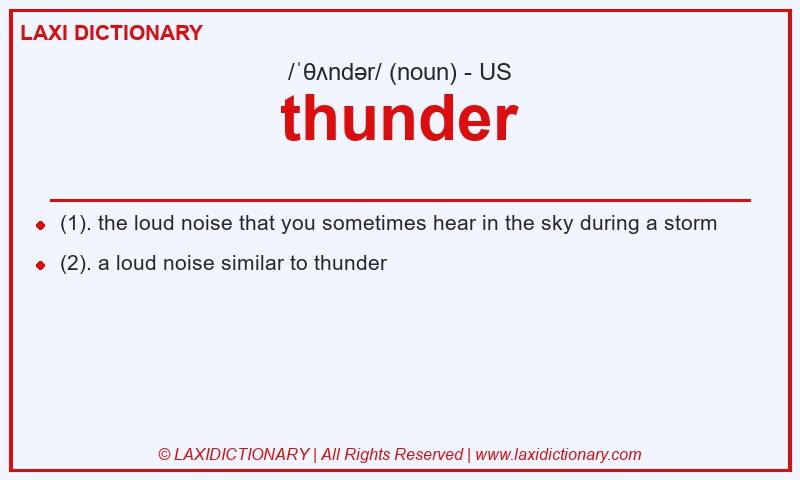 Definition thunder in American English