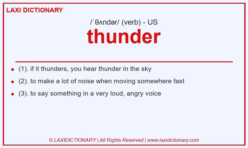 Definition thunder in American English