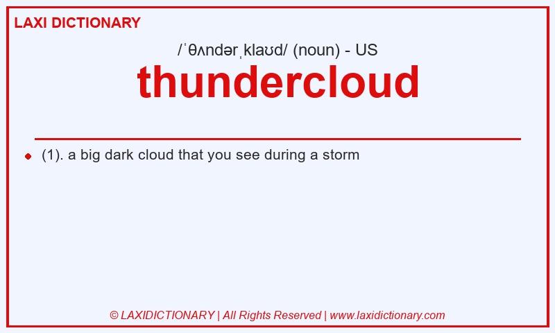 Definition thundercloud in American English