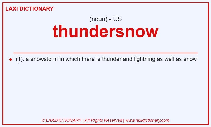Definition thundersnow in American English