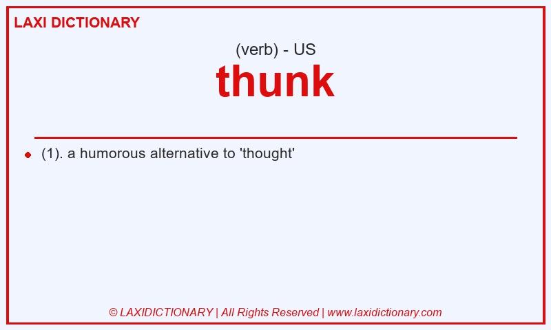 Definition thunk in American English