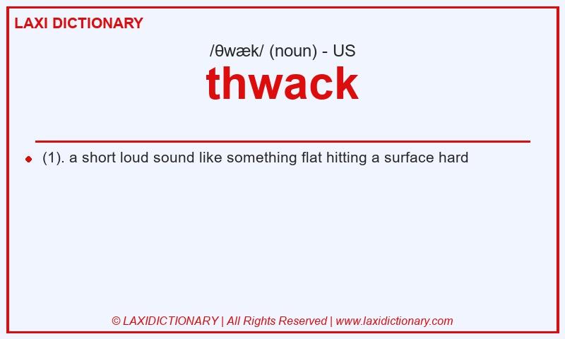 Definition thwack in American English
