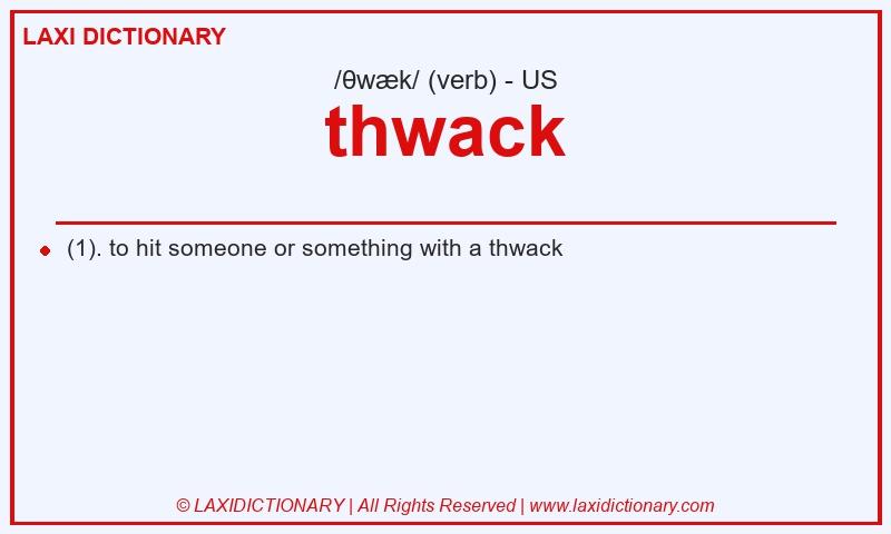 Definition thwack in American English