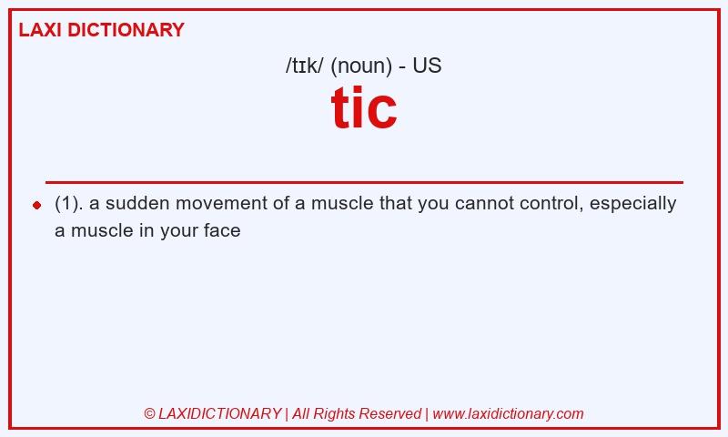 Definition tic in American English