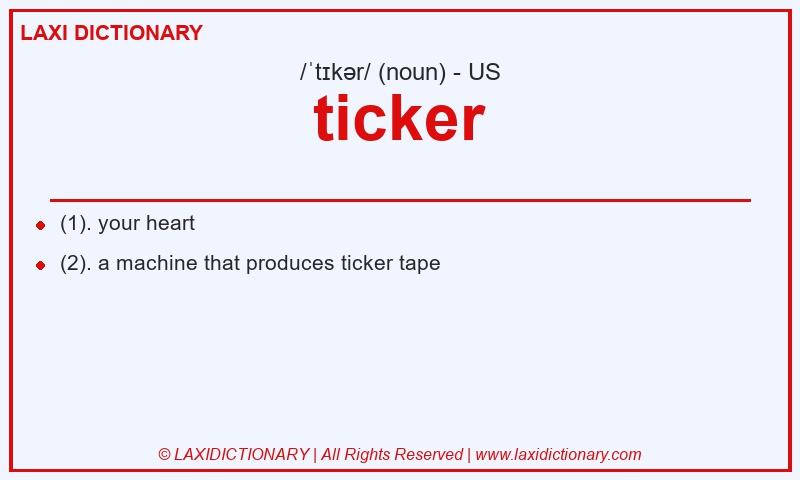 Definition ticker in American English
