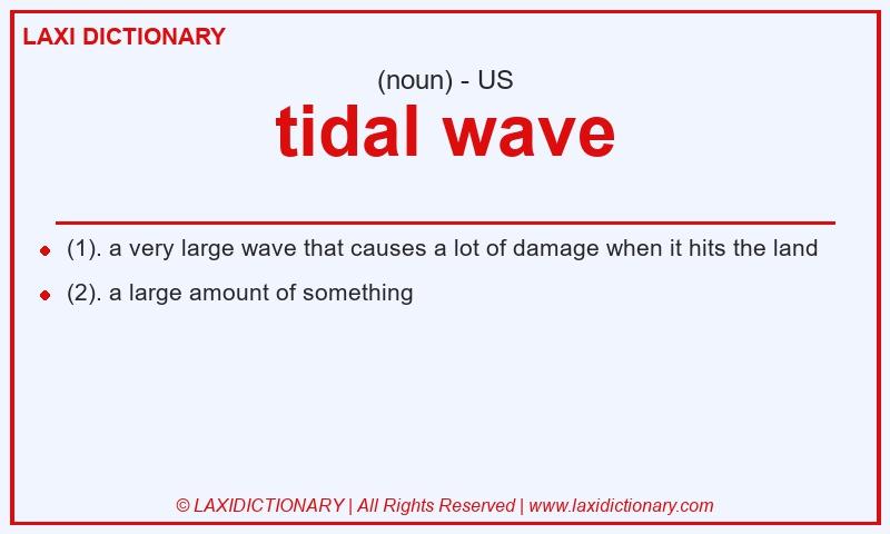 Definition tidal wave in American English