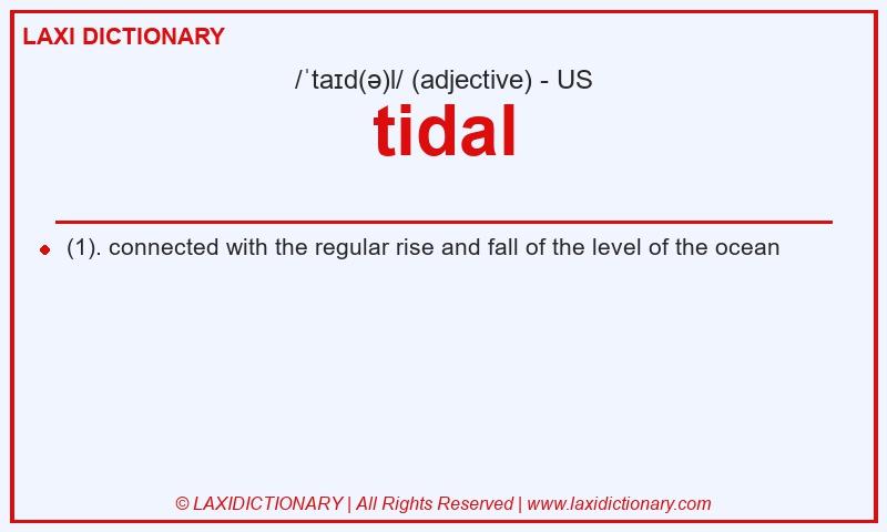 Definition tidal in American English