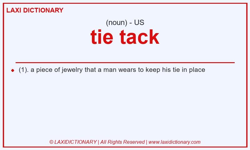 Definition tie tack in American English