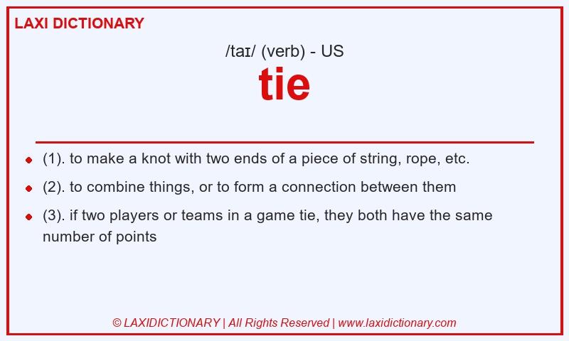 Definition tie in American English