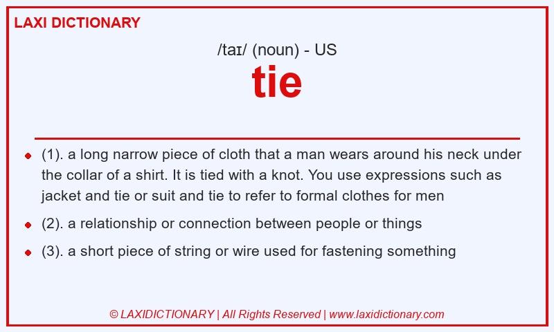 Definition tie in American English