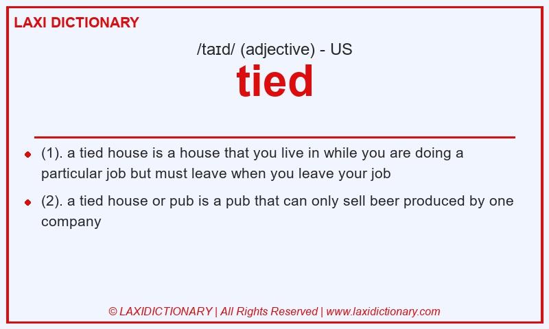 Definition tied in American English