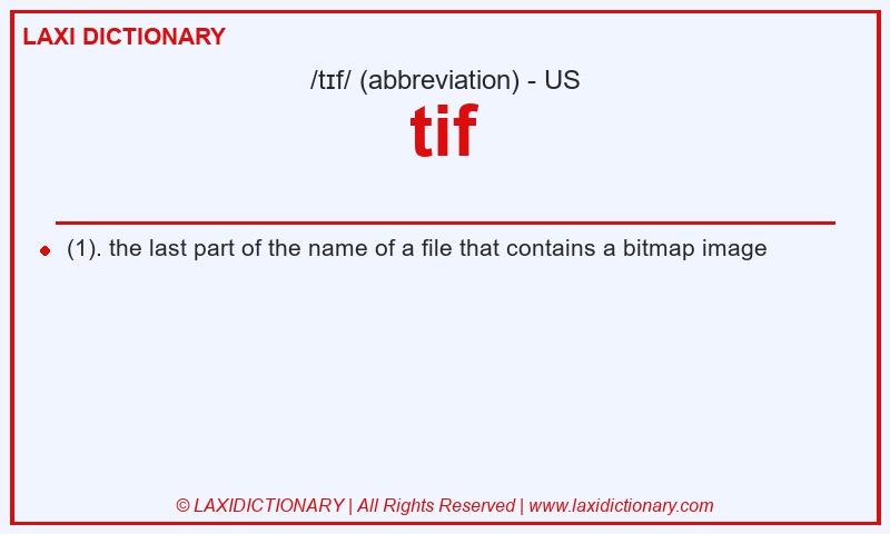 Definition tif in American English