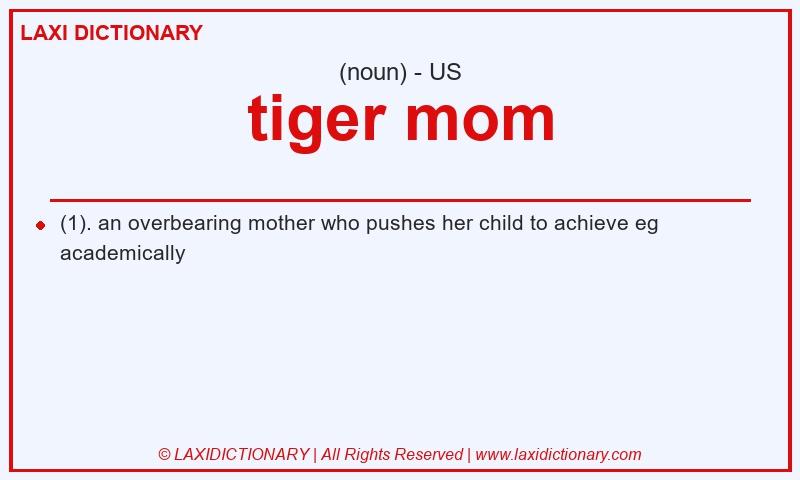 Definition tiger mom in American English