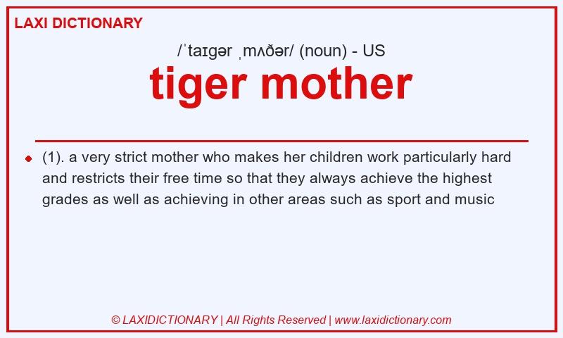 Definition tiger mother in American English