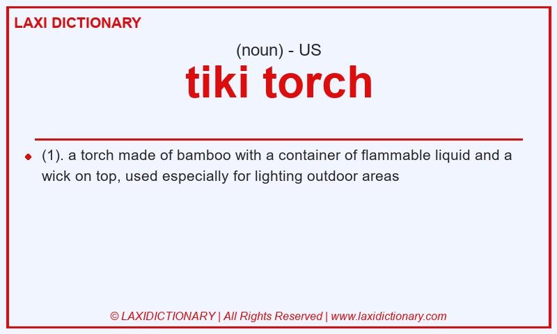 Definition tiki torch in American English