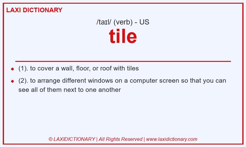 Definition tile in American English