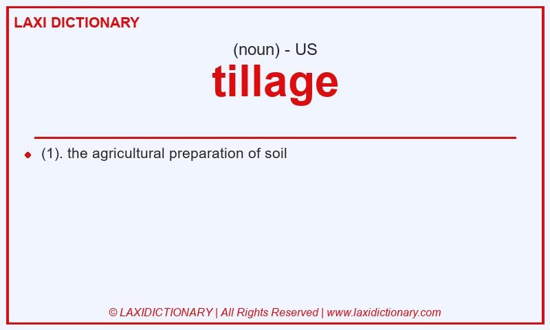 Definition tillage in American English