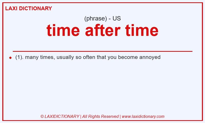 Definition time after time in American English