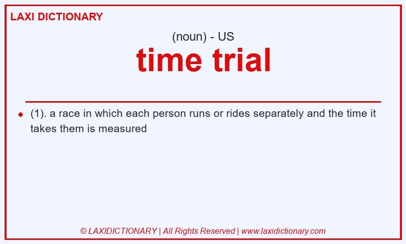 Definition time trial in American English