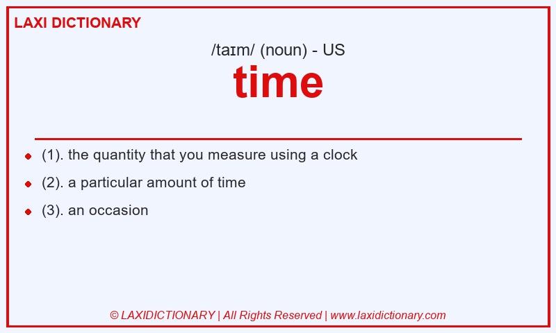 Definition time in American English
