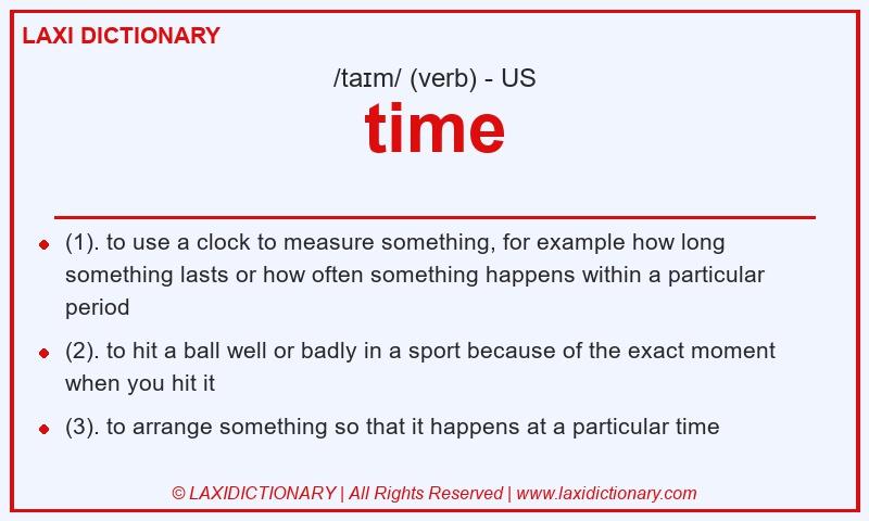 Definition time in American English
