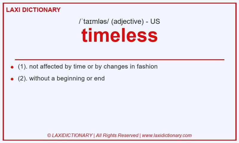 Definition timeless in American English
