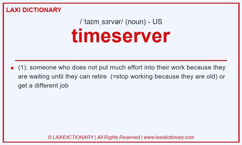 Definition timeserver in American English