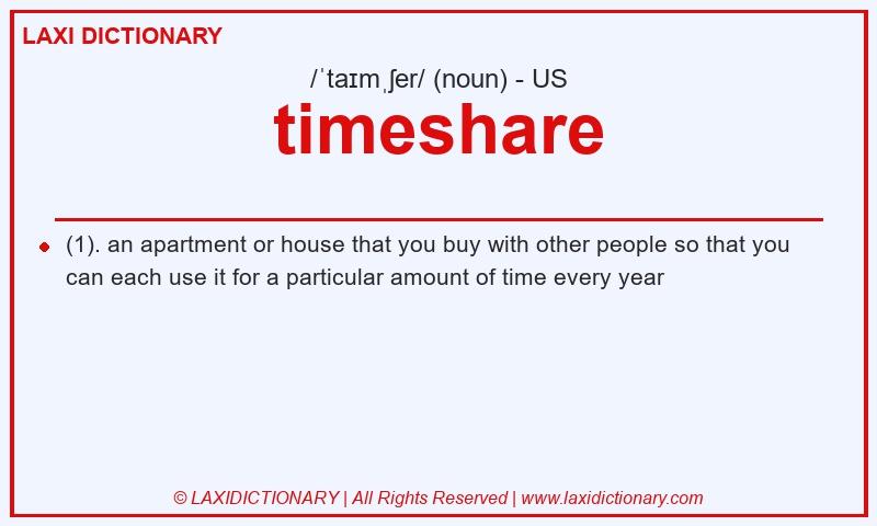 Definition timeshare in American English