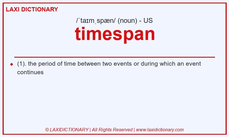 Definition timespan in American English