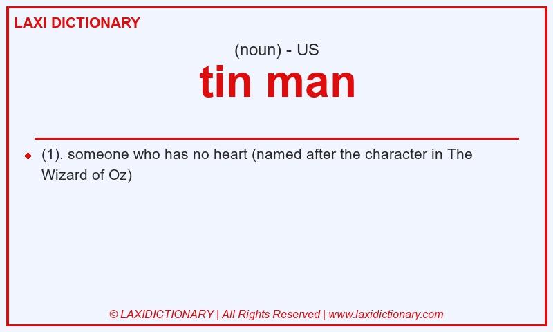 Definition tin man in American English