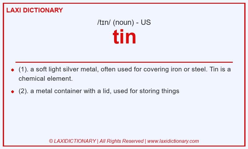 Definition tin in American English
